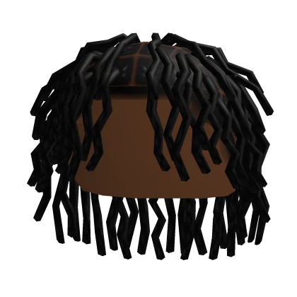 Black Curly Mullet Dreads