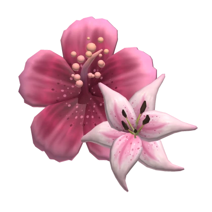 ♡ summer flowers dark pink magenta