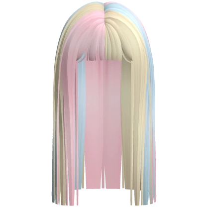 ♡ (higher) confetti straight long hime cut hair