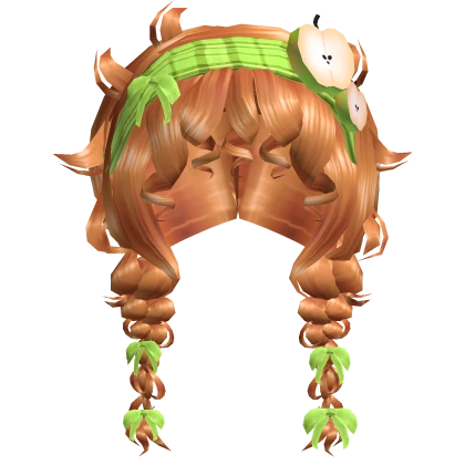 Hiko's Igari style low braids [ Green Apple🍏]