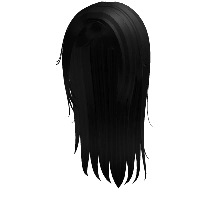 ♡ : soft angelic wispy long hair black