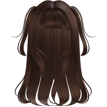 Brown Wavy Pigtails Hair