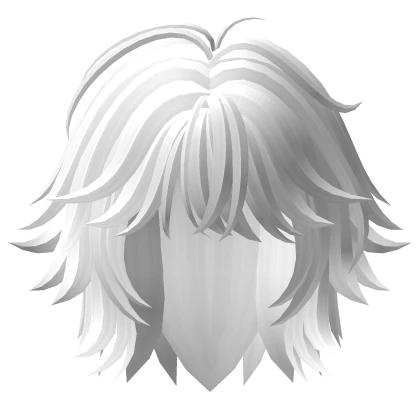 Short Messy Layered Anime Wolf Cut (White)