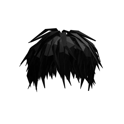 Black Windy Messy Emo Scene Hair