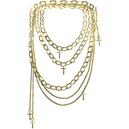 Layered Gold Cross Chain Necklace 3.0