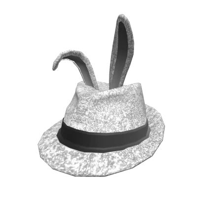 White Prestige Bunny Ear Fedora V1