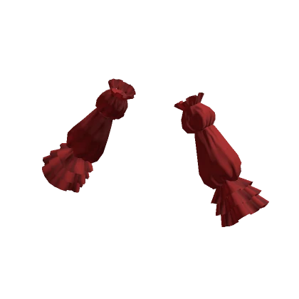 Ruffle Puffy Long Arm Sleeves Red