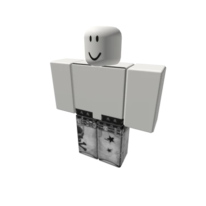 ⌖ White Grunge Vamp Emo Y2K Star Jeans⌖