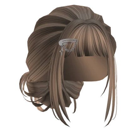 💫Blonde Cute Messy Bun w Bangs & Y2K Clip💫