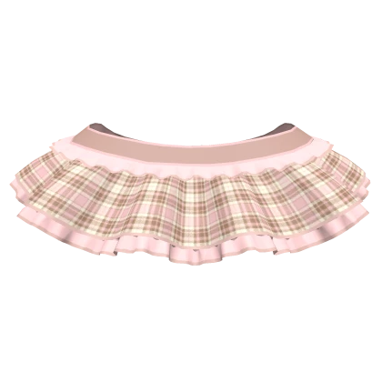 Y2K Plaid Mini Skirt 3.0 Pink Beige