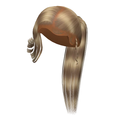 Long Ponytail w Side Bang in Blonde