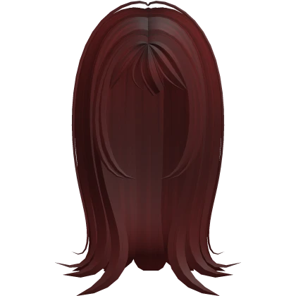 ♡ Dark Red Long straight korean cute hair