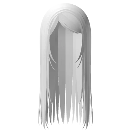 long straight emo y2k hair white ghost horror