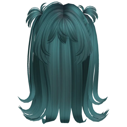 Asuka Punk Spiky Pigtails Anime Hair (Dark Teal)