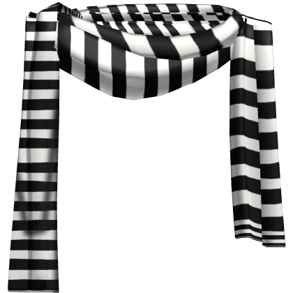 black & white striped scarf