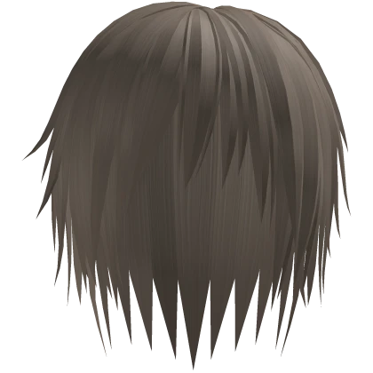 ash brown long messy emo vkei hair