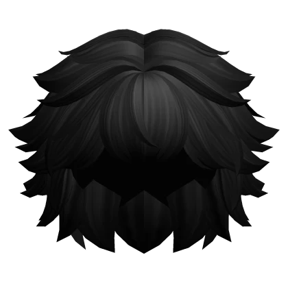 Fluffy Messy Anime Hair in Black
