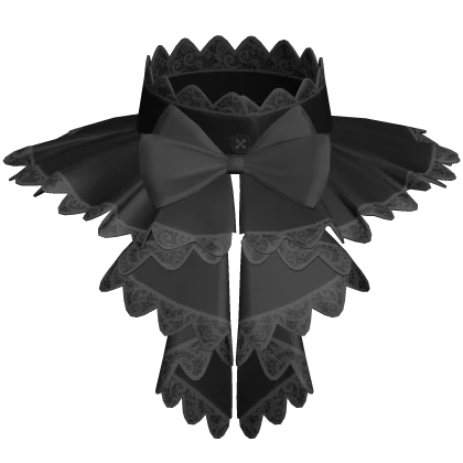 Ruffled Collar Black Necklace Kawaii Lace Choker