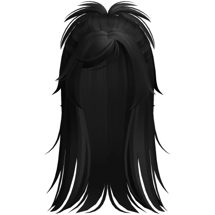 Spikey Y2K Messy Half Up Hair in Black