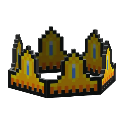 Golden 8-Bit Royal Crown