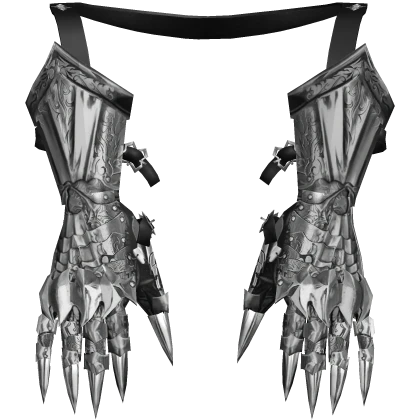 3.0 Silver Gauntlets Fantasy Gaian Armor