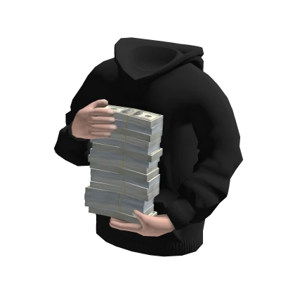 Black stack of money hoodie 