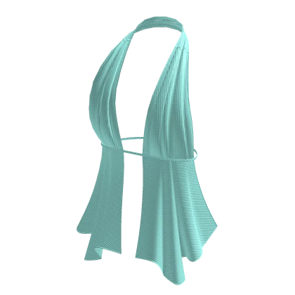 ♡ Teal Pastel Silk Flowy Shirt