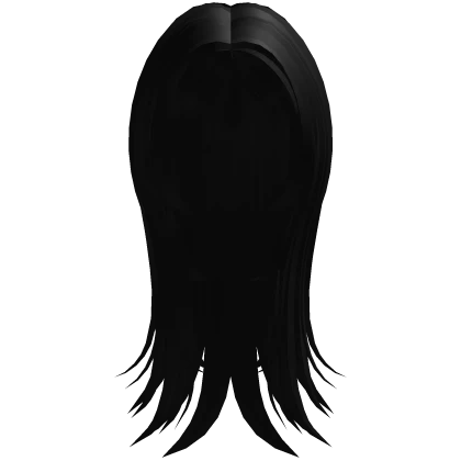 ♡ : long straight emo black moe hair 