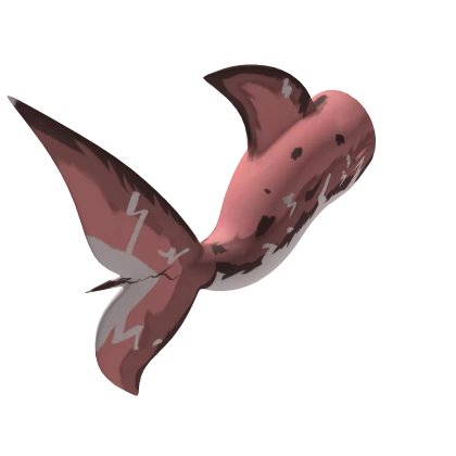 White and Pink Stubby Shark Tail