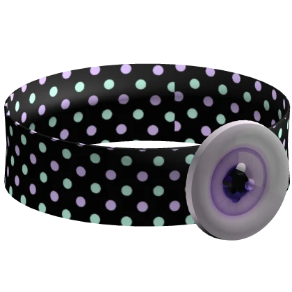 ♡ cute pastel goth polka dot button choker 3.0