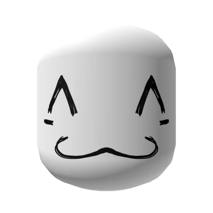 Cute :3 Goober Scene Goober Silly Cat Face [White]