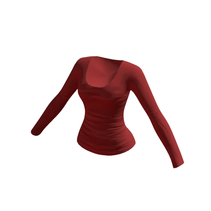 2000s Simple Long Sleeved Top | Vixen Red