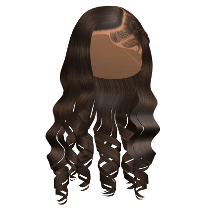 Wavy Side Part with Braid in Brown