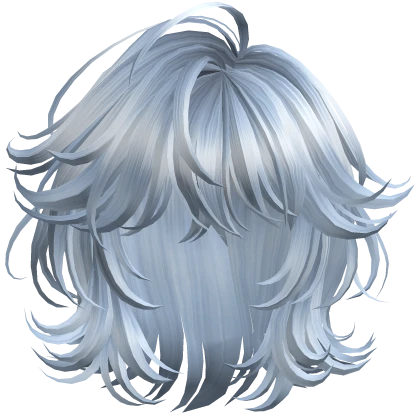 Sky Blue Grunge Layered Hair
