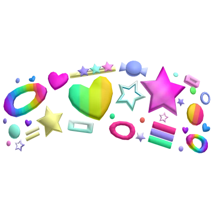 decora candy rainbow harajuku kawaii hairclips