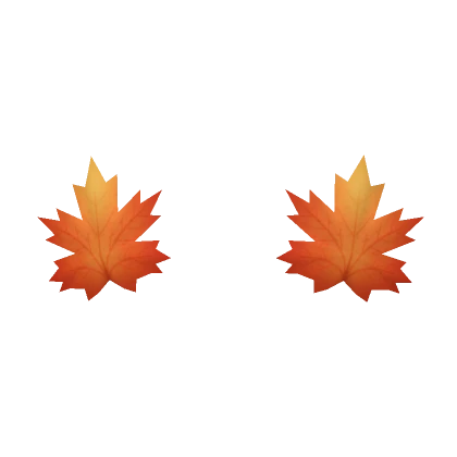 Orange Maple Leaf Stickers