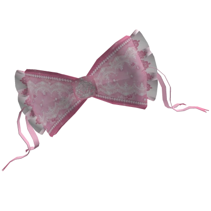 pink white lace big hime gyaru egl ruffle side bow