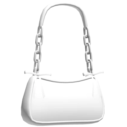 White Shoulder Bag w/Bows