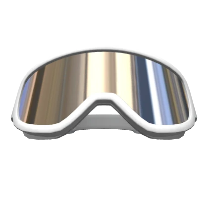 White Raised Ski Goggles