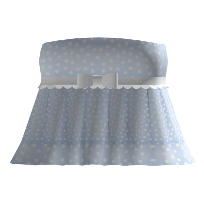 ♡ ꒰ 3.0 cute blue polka dot ruffle dress
