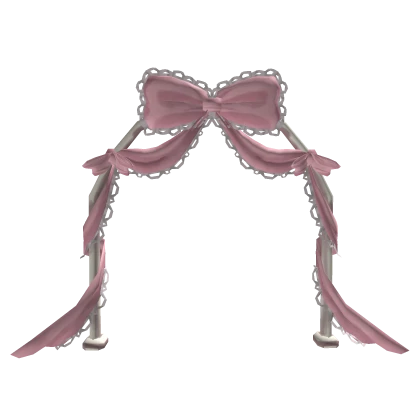 Pink Coquette Rococo Fancy Ribbon Arch Background