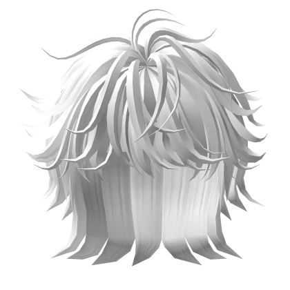 🍀Messy Wavy Hair Cut (White)