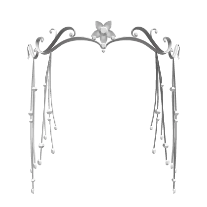 Fairy Petal Tiara in silver/white