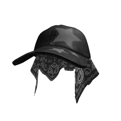  Black Cap Star Scarf Bandana