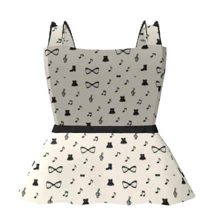 Code | meowmeow96 | - White Dress With Patterns