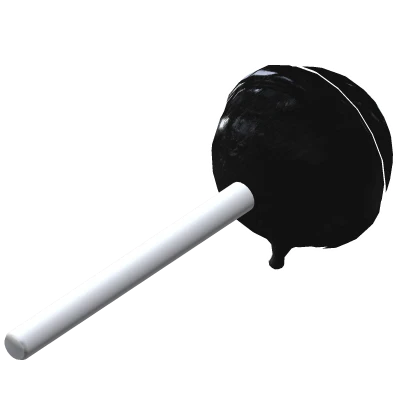 Lollipop Black Bubblegum Candy Animated Glitter