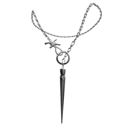 City Prism Barbwire Chain Silver Necklace 1.0