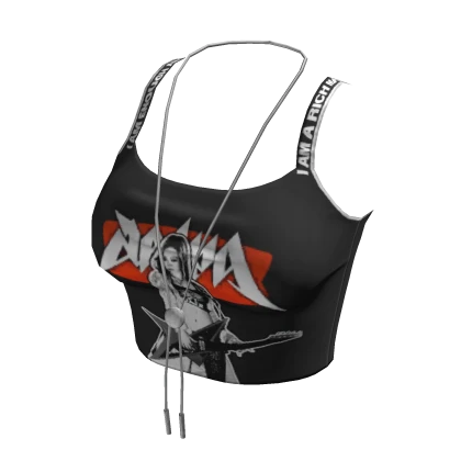 Black Grunge Graphic Top - aespa