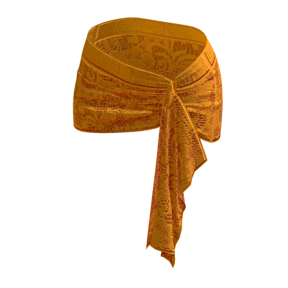 Y2K orange ruffled laced miniskirt 