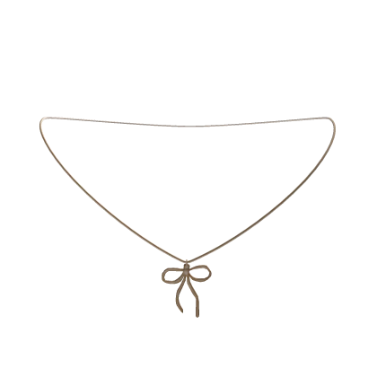 Gold Hanging Doll Coquette Bow Necklace (3.0)